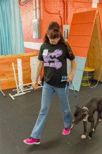 Stephanie Zannin Walking a Dog